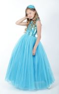 Платье бальное голубой фатин; Артикул Ф28