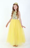 Платье бальное желтый фатин; Артикул Ф8