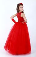 Платье бальное красный фатин; Артикул Ф11