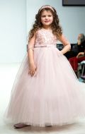 Платье бальное нюдовый фатин; Артикул СМ192