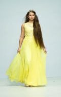 Платье выпускное желтое; Артикул КВ36