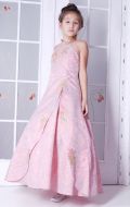 Платье бальное розовая жатка; Артикул Б14