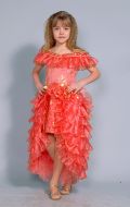 Бальное платье кораловое;  Артикул Ф1